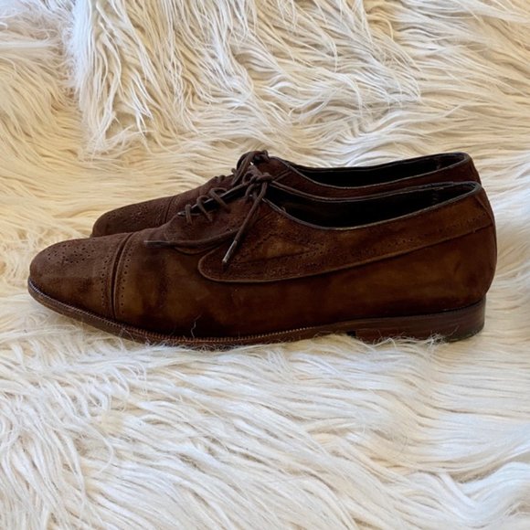 Giorgio Brutini Brown Suede Wingtip Brogues Oxford - Picture 3 of 7